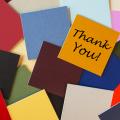 Colorful thank you notes