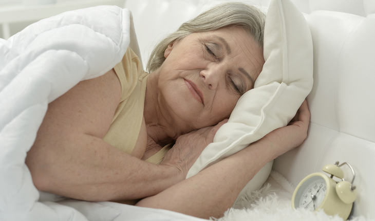 Sleeing mature woman
