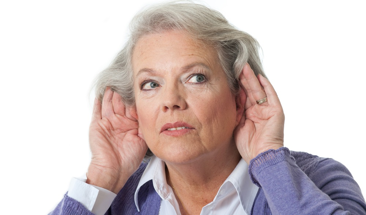 Woman with hearing loss