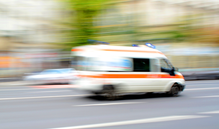 ambulance in motion
