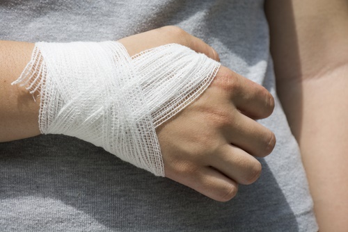 bandaged hand