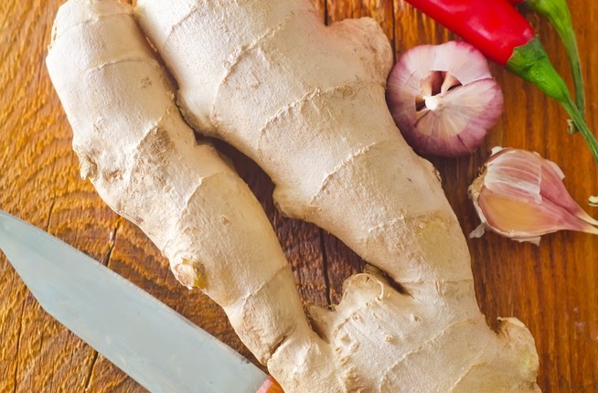ginger and chili peppers