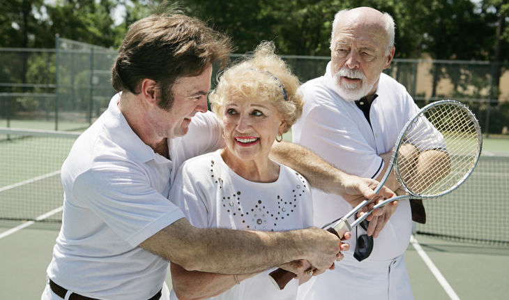 jealous husband playing tennis