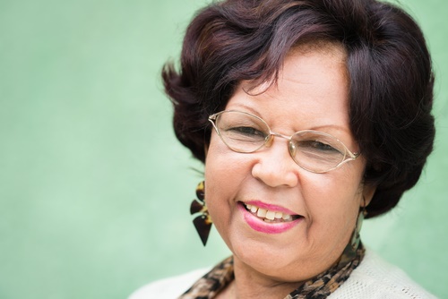 mature African American woman smiling