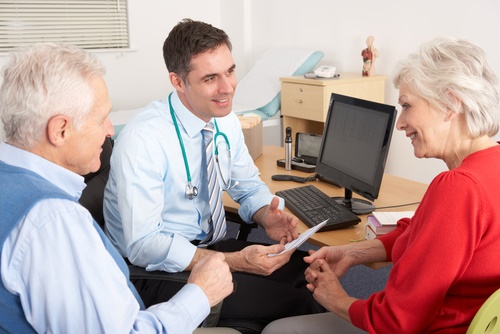 mature woman doctor visit
