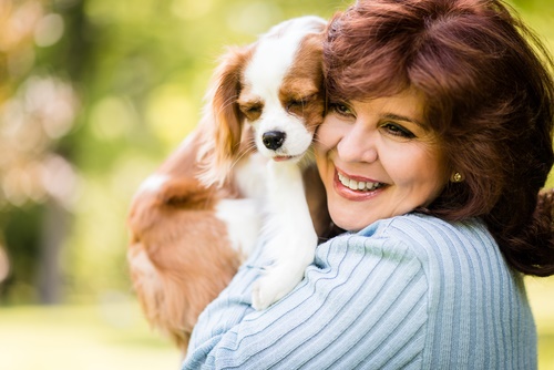 mature-woman-dog