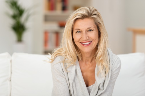 mature woman smiling