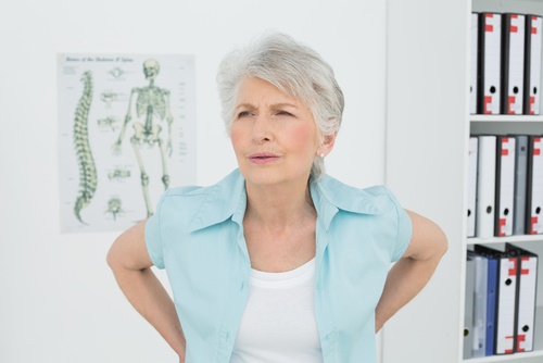 mature woman with back pain