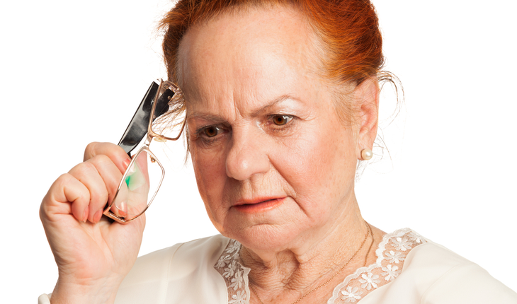 older woman, senior moment