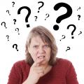 question mark older woman