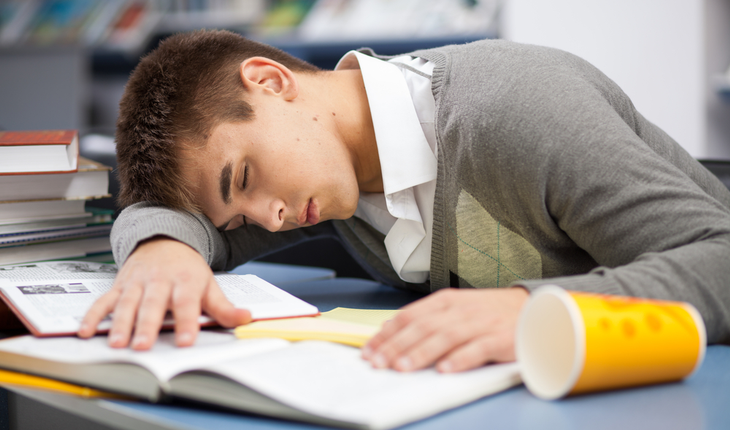 sleepy teenager