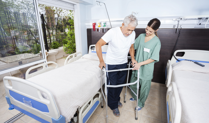 walking hospital patient