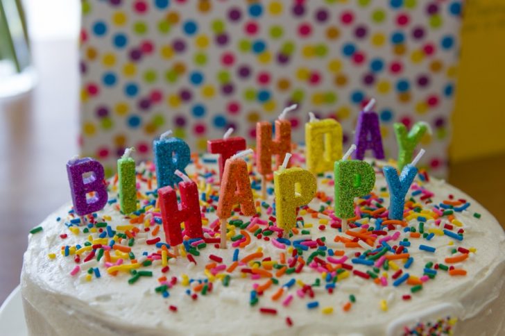 decorated birthday cake