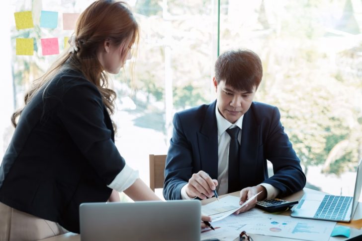 investment analysts looking at materials