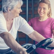 womman-with-stationary-bike