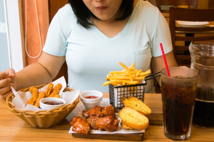eating junk food
