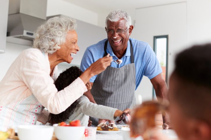 grandparents cooking