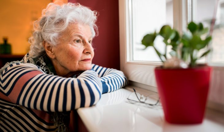 lonely older woman