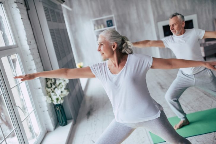 older couple exercising