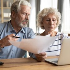 older couple worried about money
