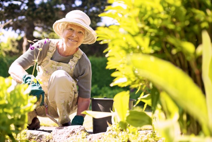 woman gardening