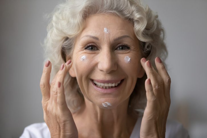 skincare older woman