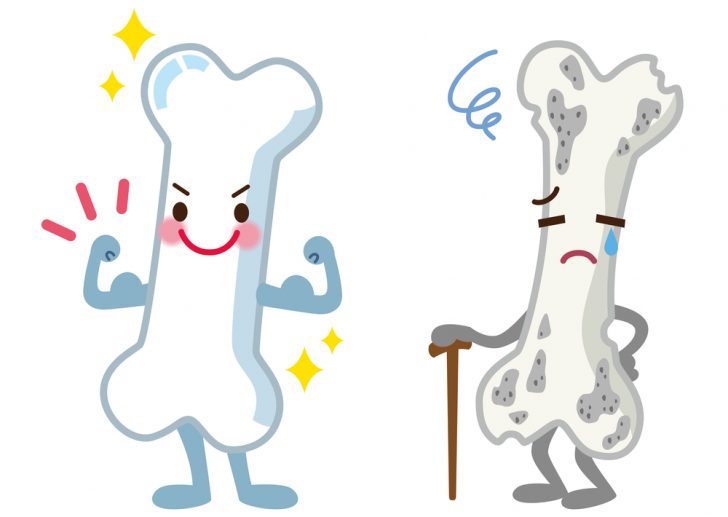 strong and weak bones cartoon