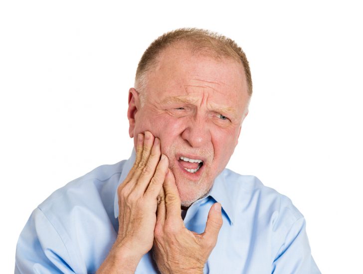 Man with a toothache